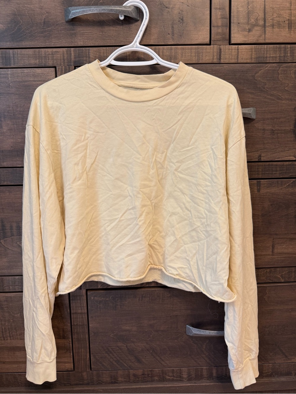 TNA Long-Sleeve Cropped Crewneck Top